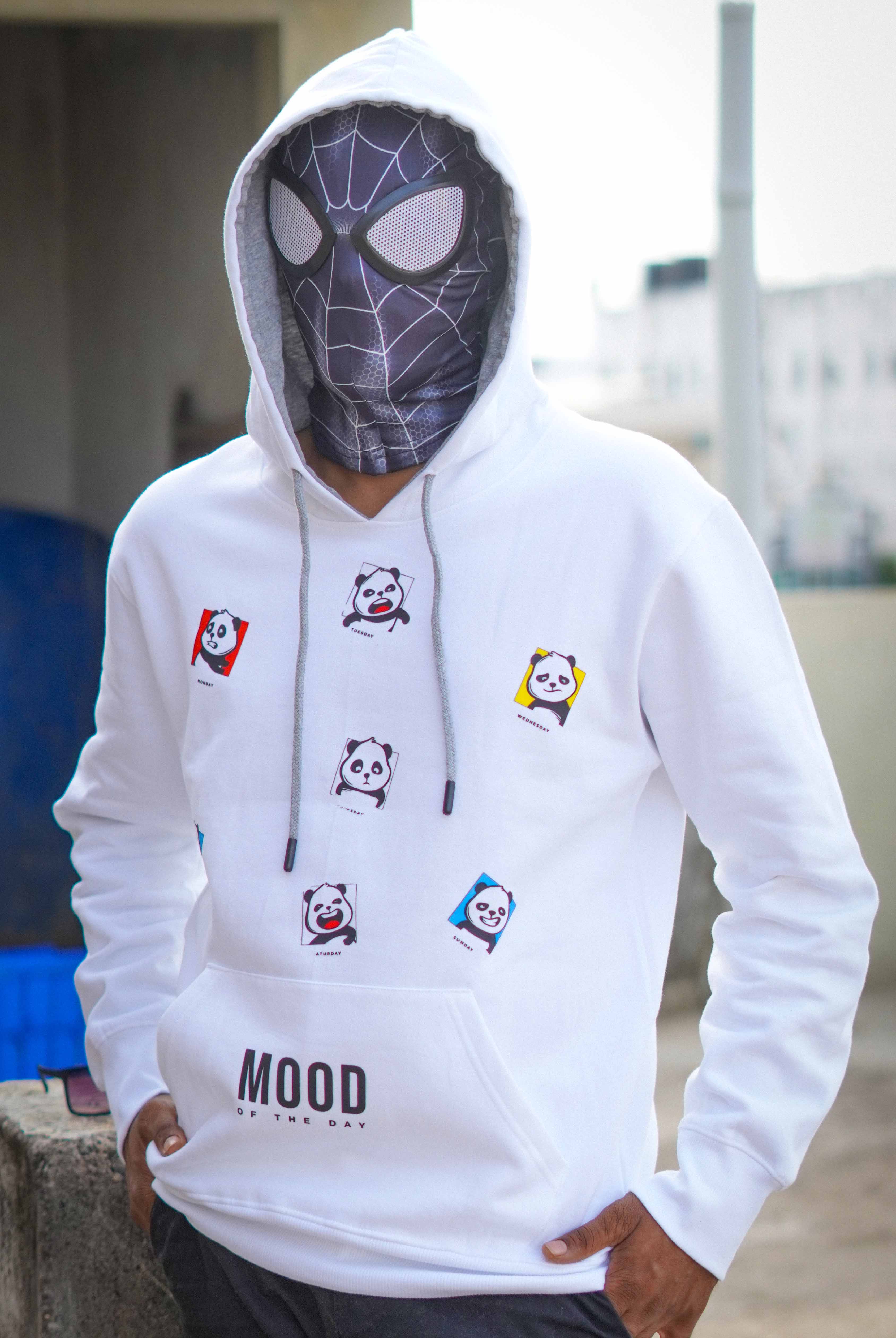Mood Of The Day white Hoodie 100% Cotton