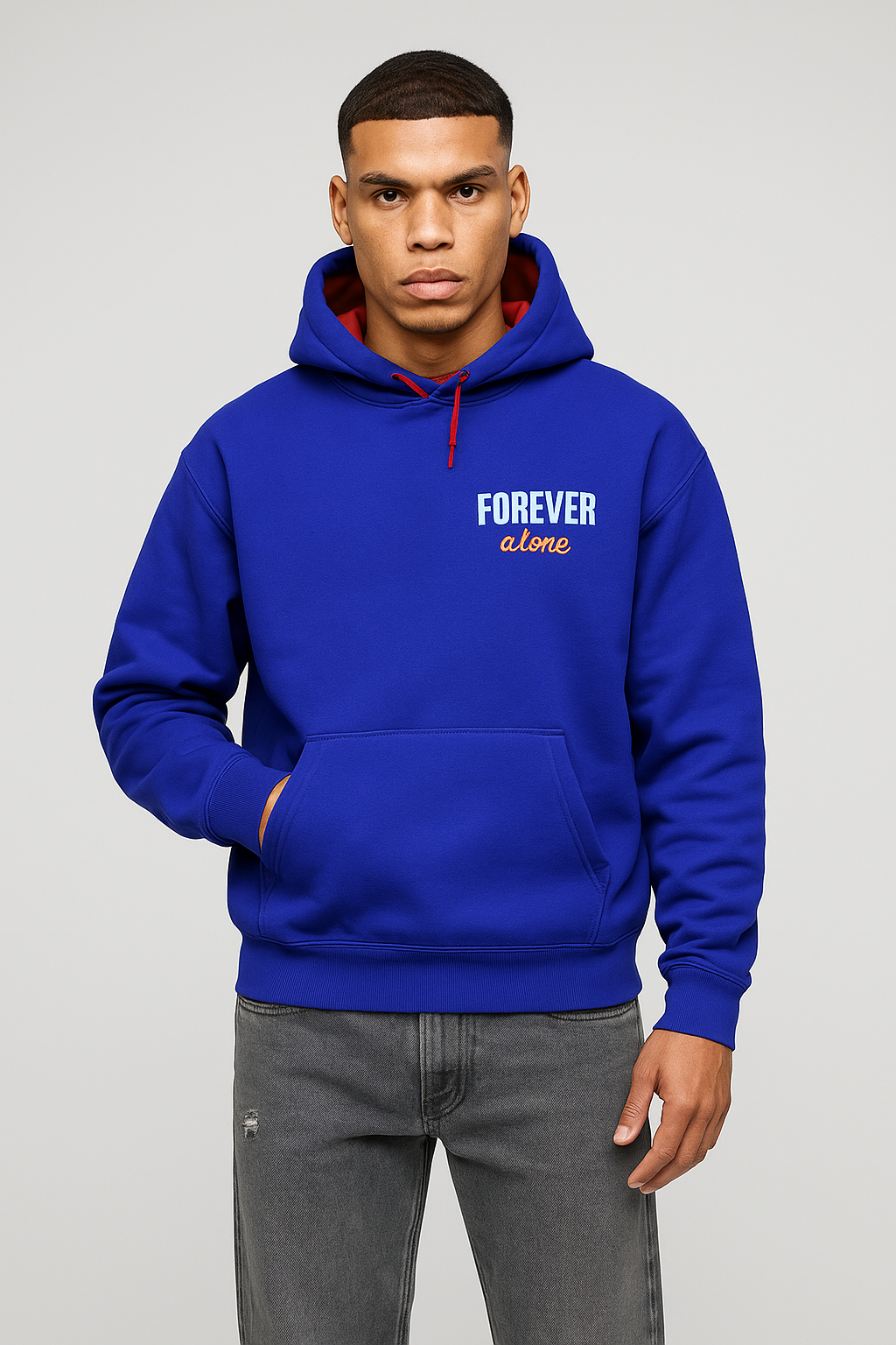 Forever Alone Hoodie 340 Gsm 100 % pure Cotton